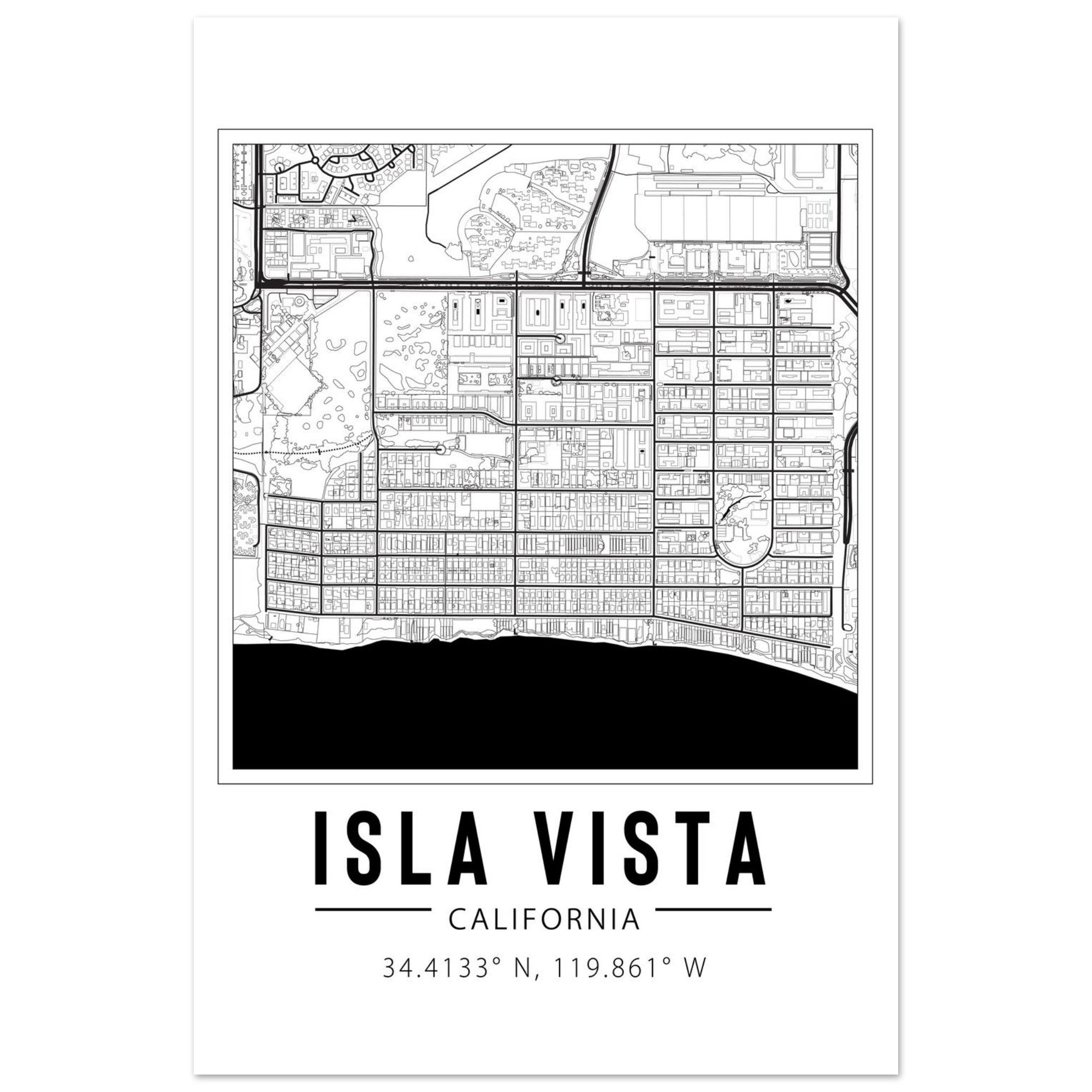 Isla Vista Map Posters