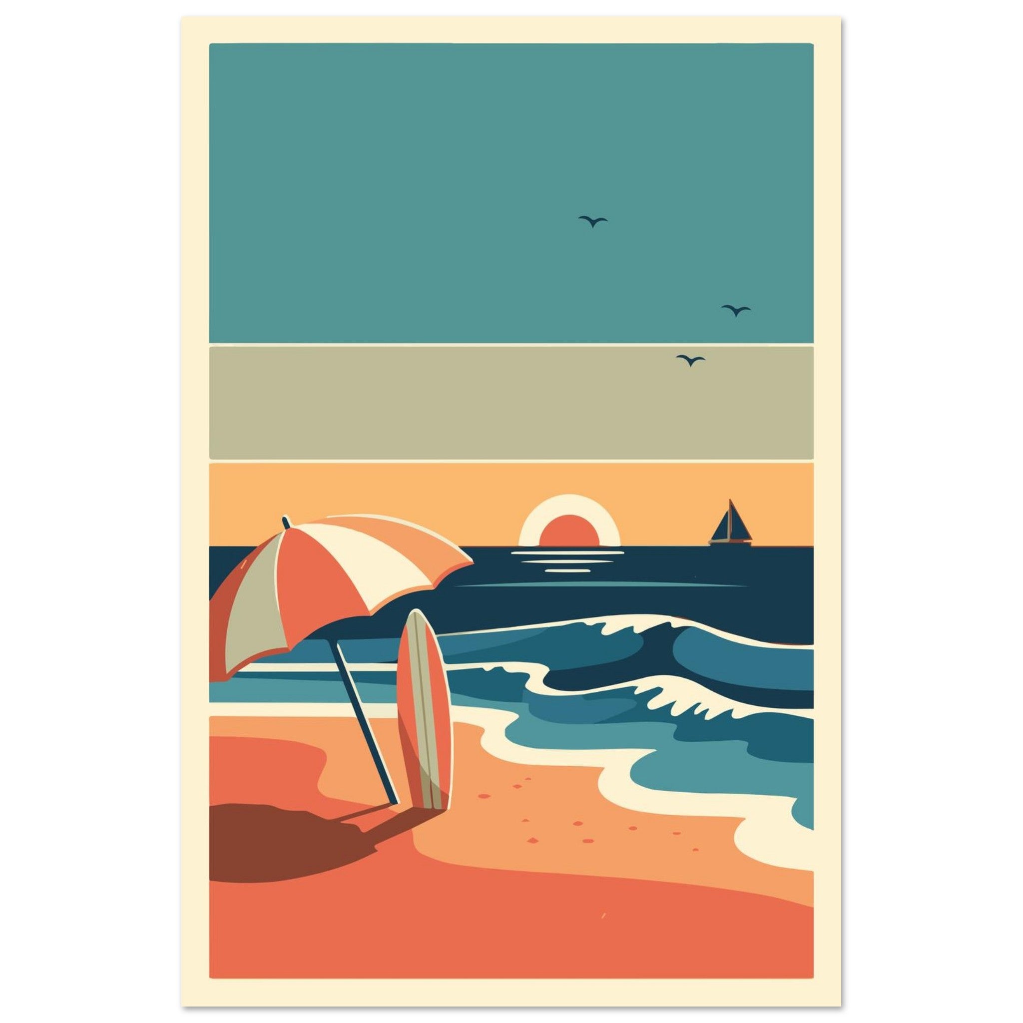 Retro Beach Posters